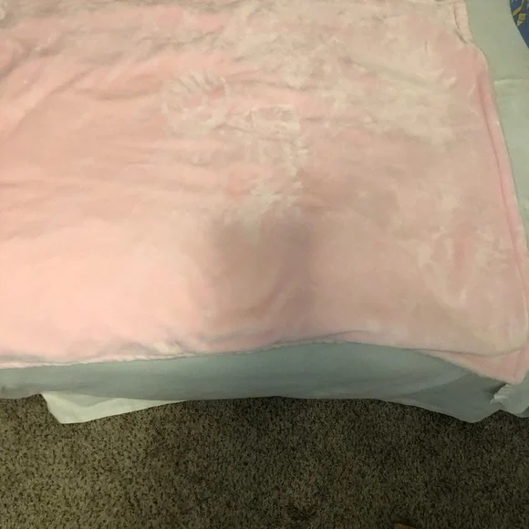 This pink bunny blanket is so incredibly soft. Has a hat with cute bunny ears. - Picture 3 of 5